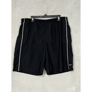 Nike Swim Shorts Black and White Men's Size XL Classic With Pockets & Logo Retro